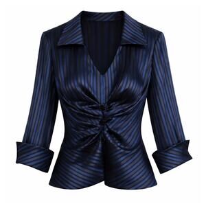 Joseph Ribkoff Satin Stripe Blouse - Size 12 - EUC